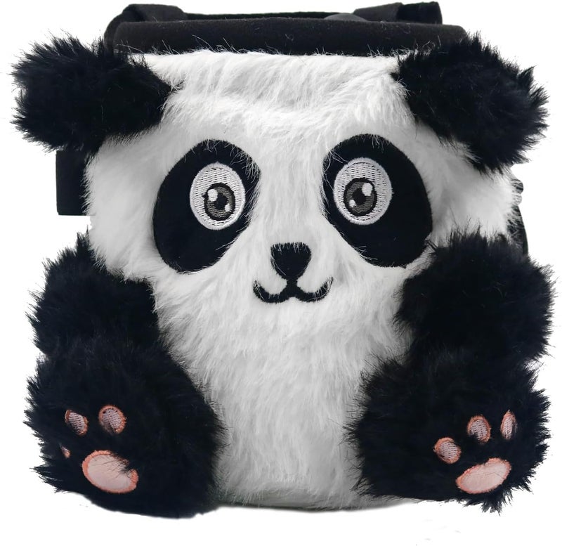 Newdoar Chalk Bag for Rock Climbing Bouldering Panda Chalk Bag Bucket with Quick-Clip Belt & Zippered Pocket Rock Climbing Gear Equipment for Men Women Children - Image 1